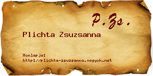 Plichta Zsuzsanna névjegykártya